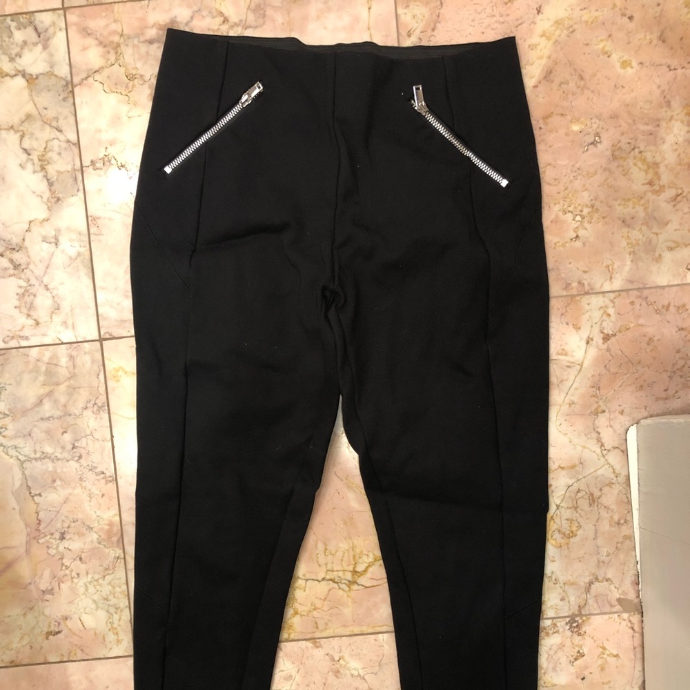 H&M Black Moto Leggings/Pants with Zippers